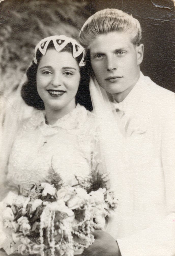 Vintage family wedding portrait